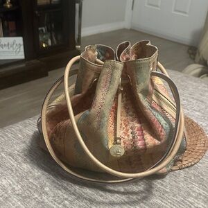 BRAHMIN drawstring bucket purse